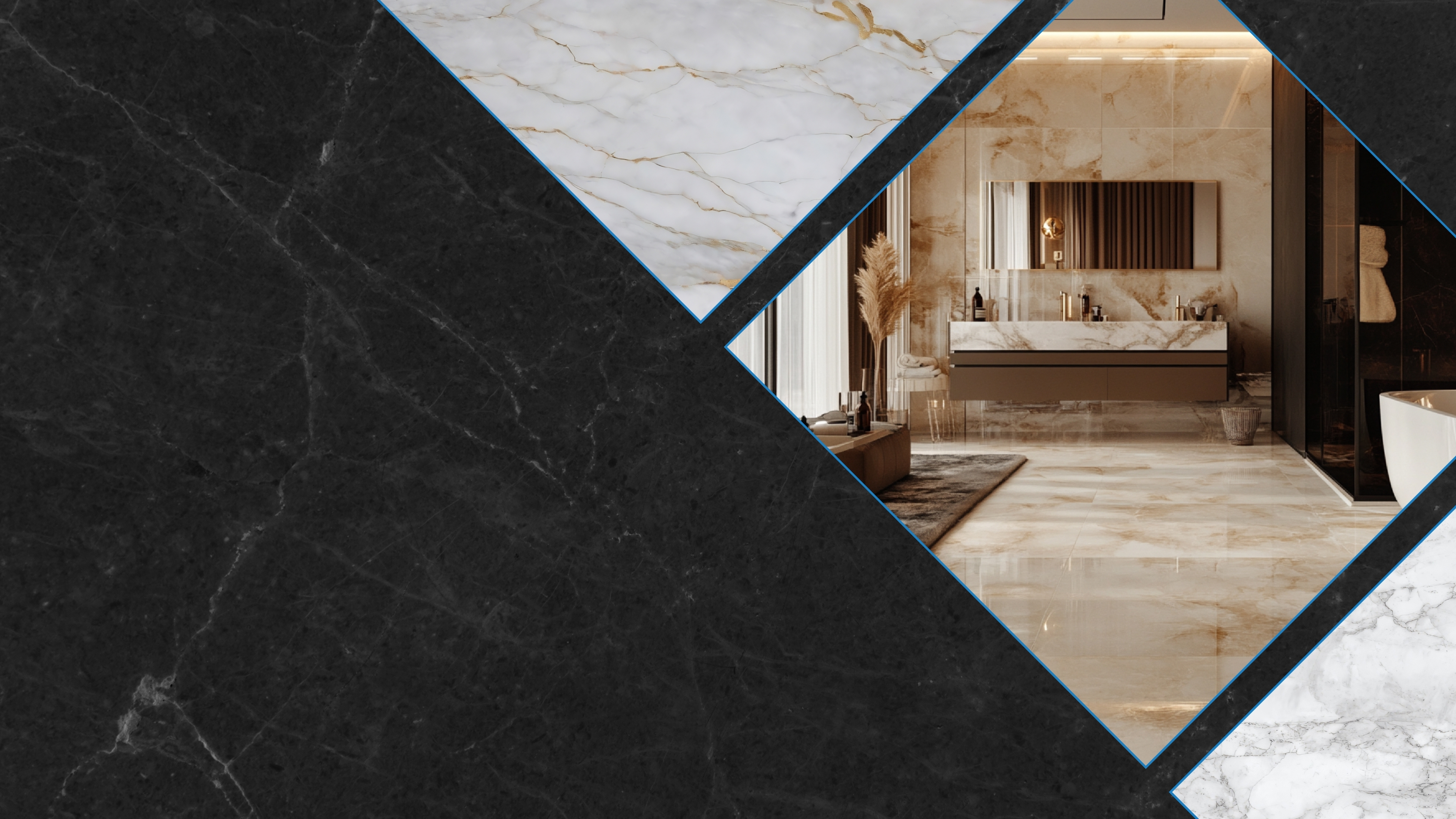 Cozinha com bancada de marmore premium